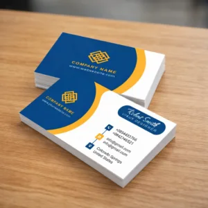 : Custom standard business cards printed by PrintKardo with clean typography and professional design.