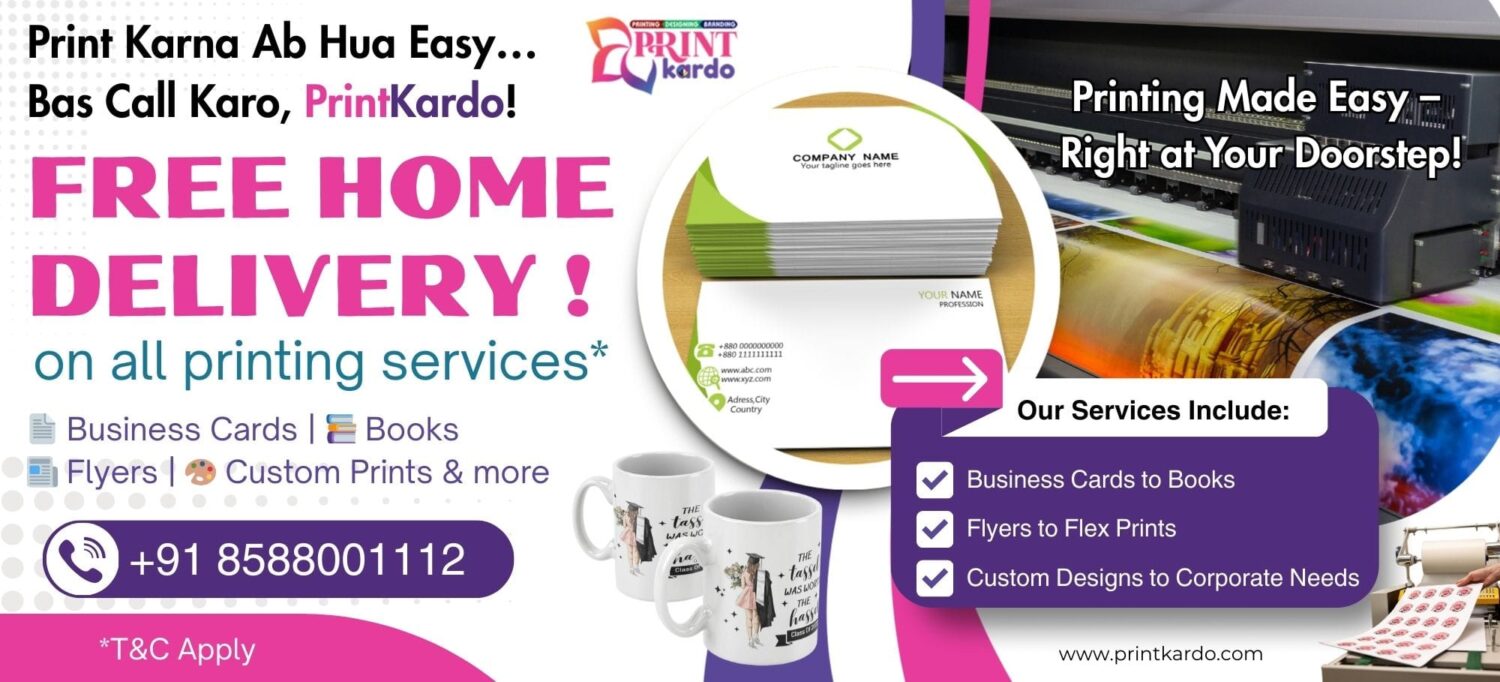 Free Home Delivery & Same Day Printing Services in Gurgaon – PrintKardo